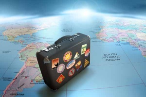 World Map & Suitcase